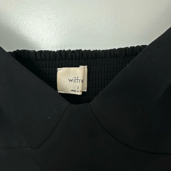 Aritzia Wilfred Black Novella Dress - Size 2 - Picture 6 of 14